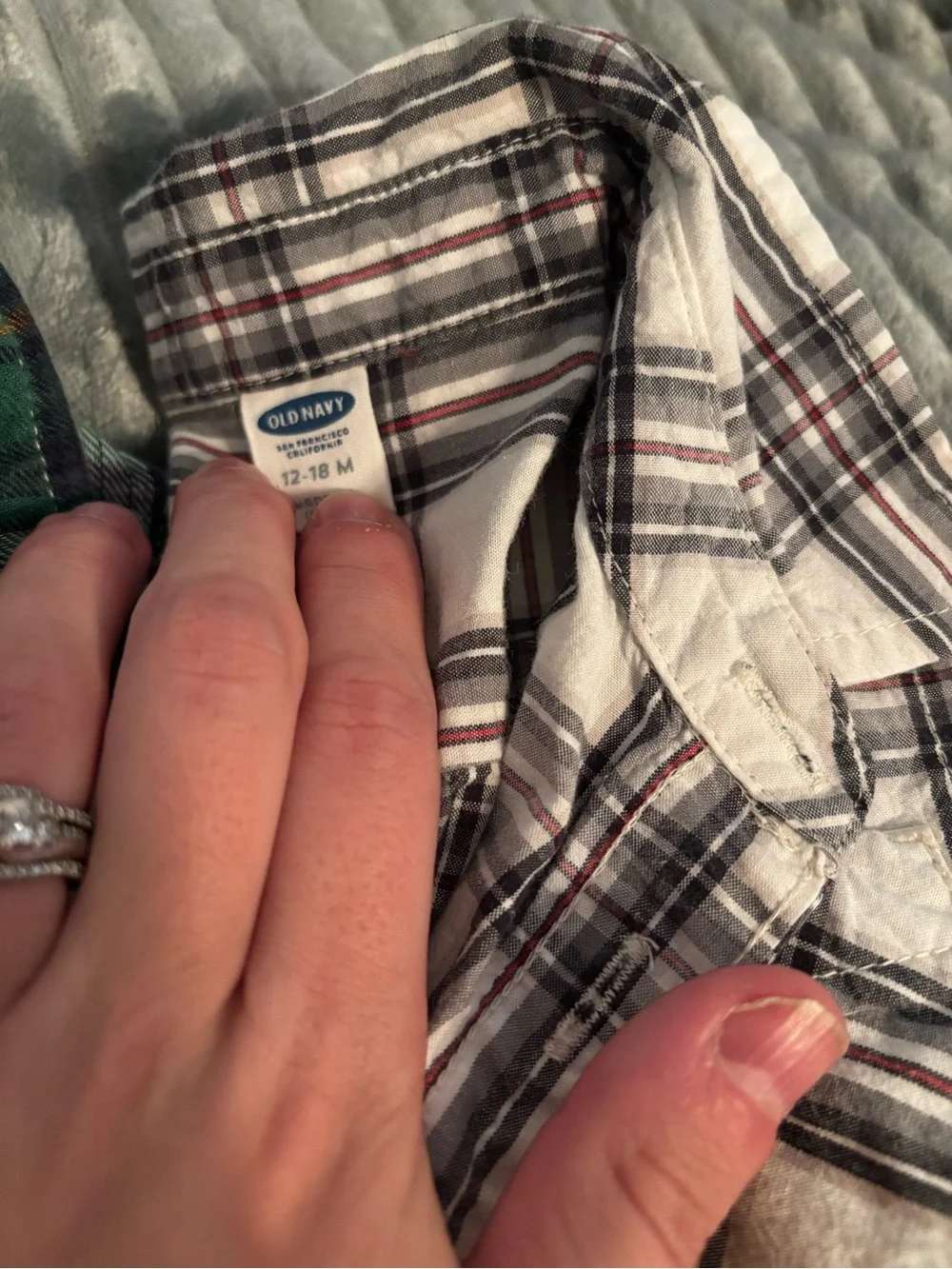 Large lot of Name Brand 12-18 months boys flannel shirts